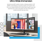 Samsung 34-Inch ViewFinity S65VC Series Ultra-WQHD Curved Computer Monitor  100Hz  AMD FreeSync  HDR10  USB-C  Built-in Speaker  Camera  KVM Switch  Eye Care  Eco-Packaging  LS34C650VANXGO  Black