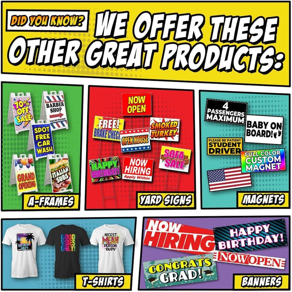 Surfboard Rental Banner 13 oz | Non-Fabric | Heavy-Duty Vinyl Single-Sided with Metal Grommets