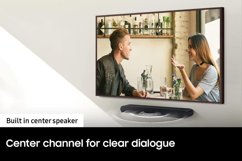 SAMSUNG HW-S50B/ZA 3.0ch All-in-One Soundbar w/Dolby 5.1  DTS Virtual:X  Q Symphony  Built in Center Speaker  Adaptive Sound Lite  Bluetooth Multi Connection  2022 Black