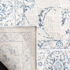 SAFAVIEH Brentwood Collection Area Rug - 10' x 13', Light Grey & Blue, Oriental Floral Scroll Design, Non-Shedding & Easy Care, Ideal for High Traffic Areas in Living Room, Bedroom (BNT854G)