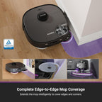 Eureka J15 Evo Ultra Self-Emptying Robot Vacuum and Mop Combo, 22,000 Pa Suction Auto Mop Lifting 131°F Hot Air Dry Scrub Extend Robotic Vacuum Cleaner
