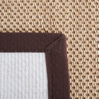 SAFAVIEH Area Rug 9x12 - Natural Fiber Collection - Large - Maize & Brown, Sisal, Woven Design with Border (NF141C)