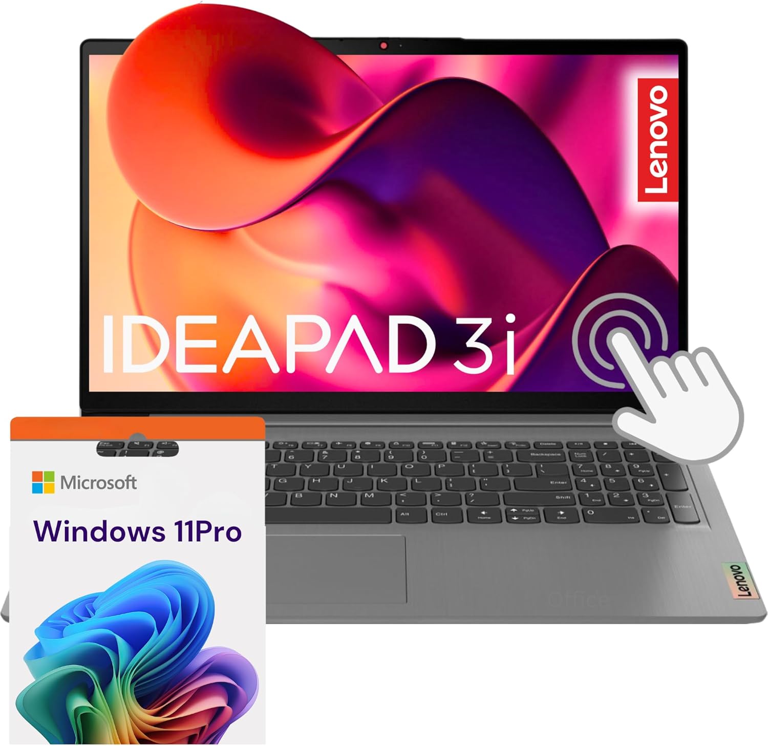 Lenovo Essential Touchscreen Laptop | Ideapad 3i | 24GB RAM | 15.6" FHD Touch Screen Display | 256GB SSD Storage | Intel Core i3 Processor | Windows 11 Pro | Business and Home Lover Laptop W/o Earbuds