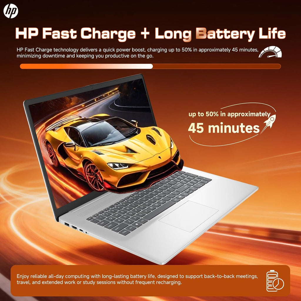 HP 2026 17 inch Touchscreen Laptop, Windows 11 Pro, Copilot AI, AMD Ryzen 5 7430U, 17.3" HD+ Anti-Glare Touch Screen, 32 GB RAM, 2 TB SSD, Fast Charge, HD Camera, Wi-Fi 6, Bluetooth 5.4, Accessories