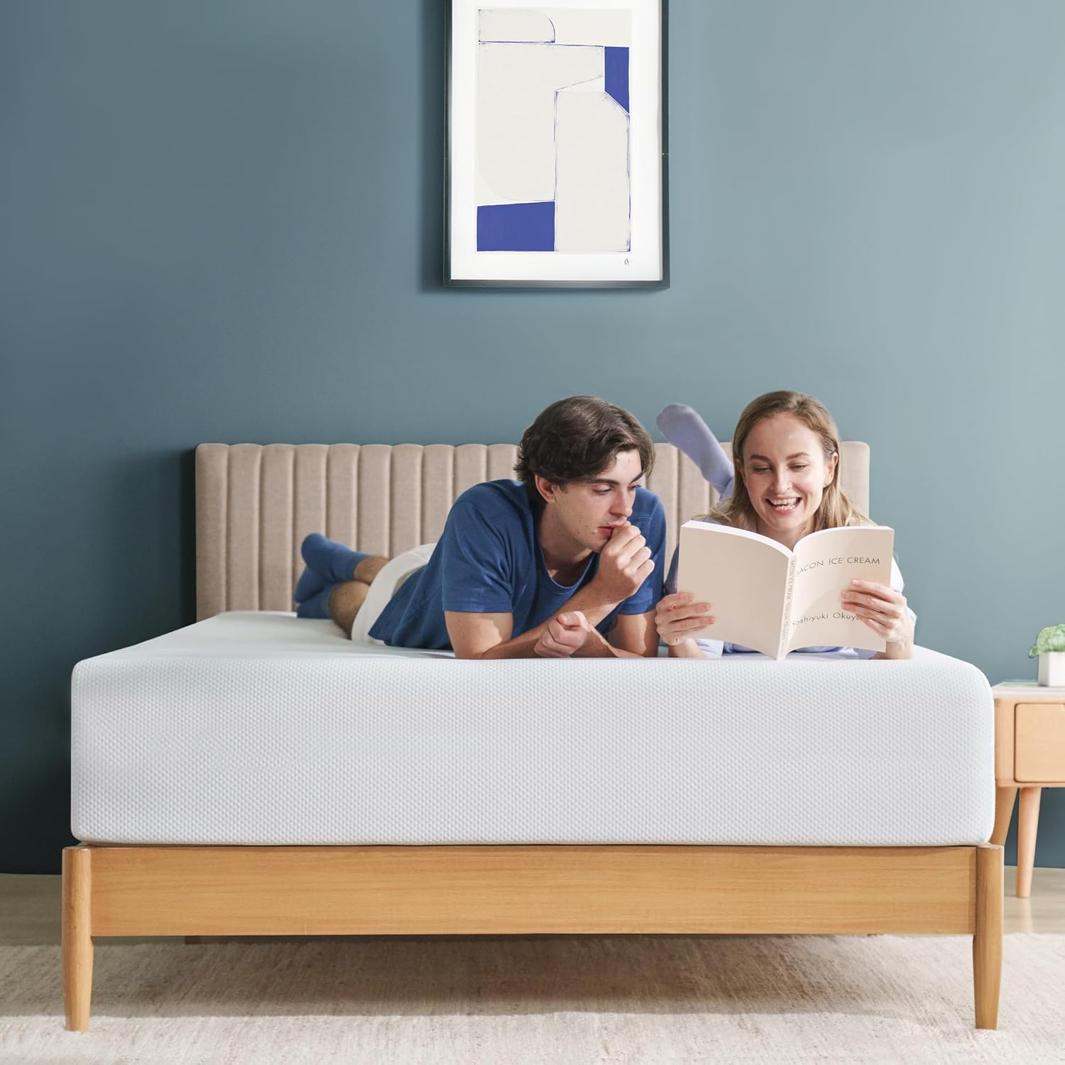Zinus 12 Inch Green Tea Cooling Memory Foam Mattress New Version, King, Fiberglass Free, Medium Firmness, Cooling Gel Foam, Certified Safe Foams & Fabric, Mattress in A Box