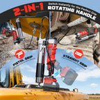 DIYtoolifz Cordless Grease Gun Compatible with Milwaukee 18V Battery, 12000PSI High-Pressure with 2-in-1 Rotating Handle, 39.4" Hose & 4 Couplers for Bulk & Cartridge Grease (Tool Only)
