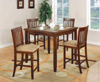 Coaster Fine Furniture 5-Piece Counter Height Dining Set Red Brown and Tan 150154