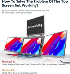 FOPO 15.6" Laptop Screen Extender  Quad Monitor  FHD 1080P Portable Monitor  Laptop Extender Portable  Supports Laptops 13.6"- 17.3"  Compatible with Windows 10/11 and MacOS M1/M2/M3