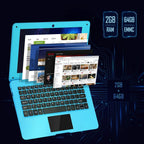 G-Anica Laptop Computer(10.1 inch), Quad Core Powered by Android 12.0, Netbook Computer with WiFi, Webcam and Bluetooth, Mini Laptop with Bag, Mouse, and Mouse Pad for Kids and Adults（Blue）