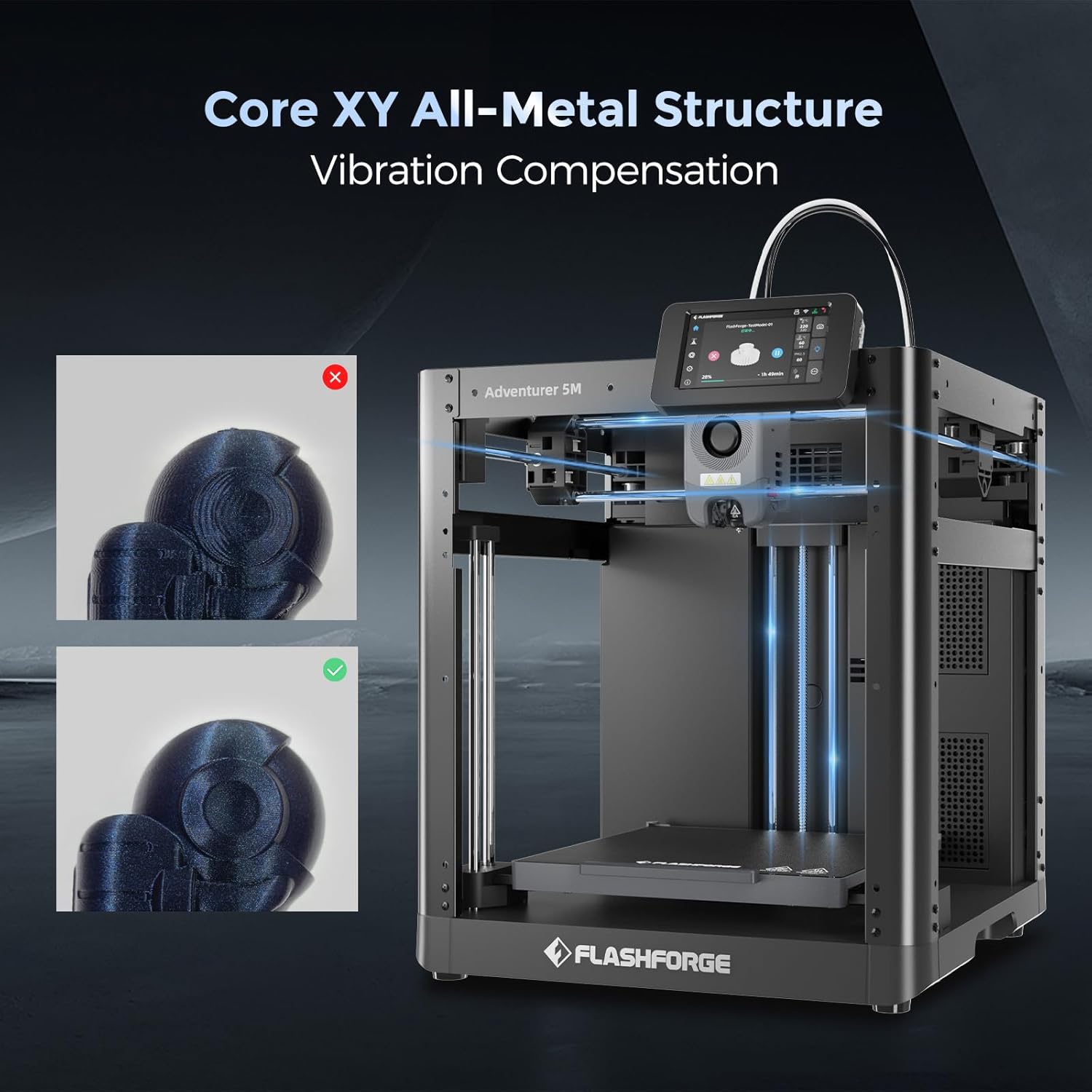 Adventurer 5M 3D Printer with Auto Leveling & High Speed
