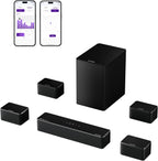 ULTIMEA 7.1Ch Soundbar with Dolby Atmos  APP Control  Surround Sound System for TV  4 Wired Surround Speakers  Sound Bar for TV with 6.5" Wireless Subwoofer  Soundbar for TV  Poseidon D80 Upgraded