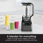 Ninja Professional Blender | Smoothie Blender, Drink Mixer, Grinder, Ice Crusher | Total Crushing™ Technology, Auto-iQ™ Smart Presets, Professional 1200W Power, XL 72oz Pitcher | Dark Grey | BR201AMZ