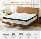 Full Size Mattress, 10 Inch Medium Firm Full Mattress in a Box, Hybrid Mattress with Individually Pocketed Coils for Targeted Support, Motion Isolation, CertiPUR-US Certified