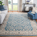 SAFAVIEH Sofia Collection Area Rug - 9' x 12', Blue & Beige, Vintage Oriental Distressed Design, Non-Shedding & Easy Care, Ideal for High Traffic Areas in Living Room, Bedroom (SOF378C)