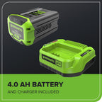 Greenworks 60V 17" Brushless (Push) Mower + 60V (610 CFM) Brushless Blower  4.0Ah Battery and 3A Charger