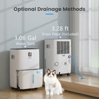 Yaufey 6000 Sq. Ft. Energy Star Certified Dehumidifier, Max 120 Pints Dehumidifier for Basement with Drain Hose, Smart Compressor with Intelligent Humidity Control, Dehumidifiers for Home Bedroom