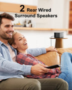 ULTIMEA 7.1 Surround Sound System for TV with Dolby Atmos  460W Sound Bar for TV with 6.5" Subwoofer  APP Control  4 Wired Surround Speakers  Home Theater Sound System  Poseidon D80 (2025 Upgrade)