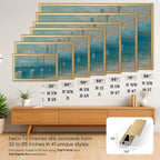 Pale Gold Scoop 65" Alloy Deco TV Frame - Compatible ONLY with Samsung The Frame TV and Pro TVs (Fits 2021-2026  LS03A  LS03B LS03C LS03D LS03FA LS03FW)