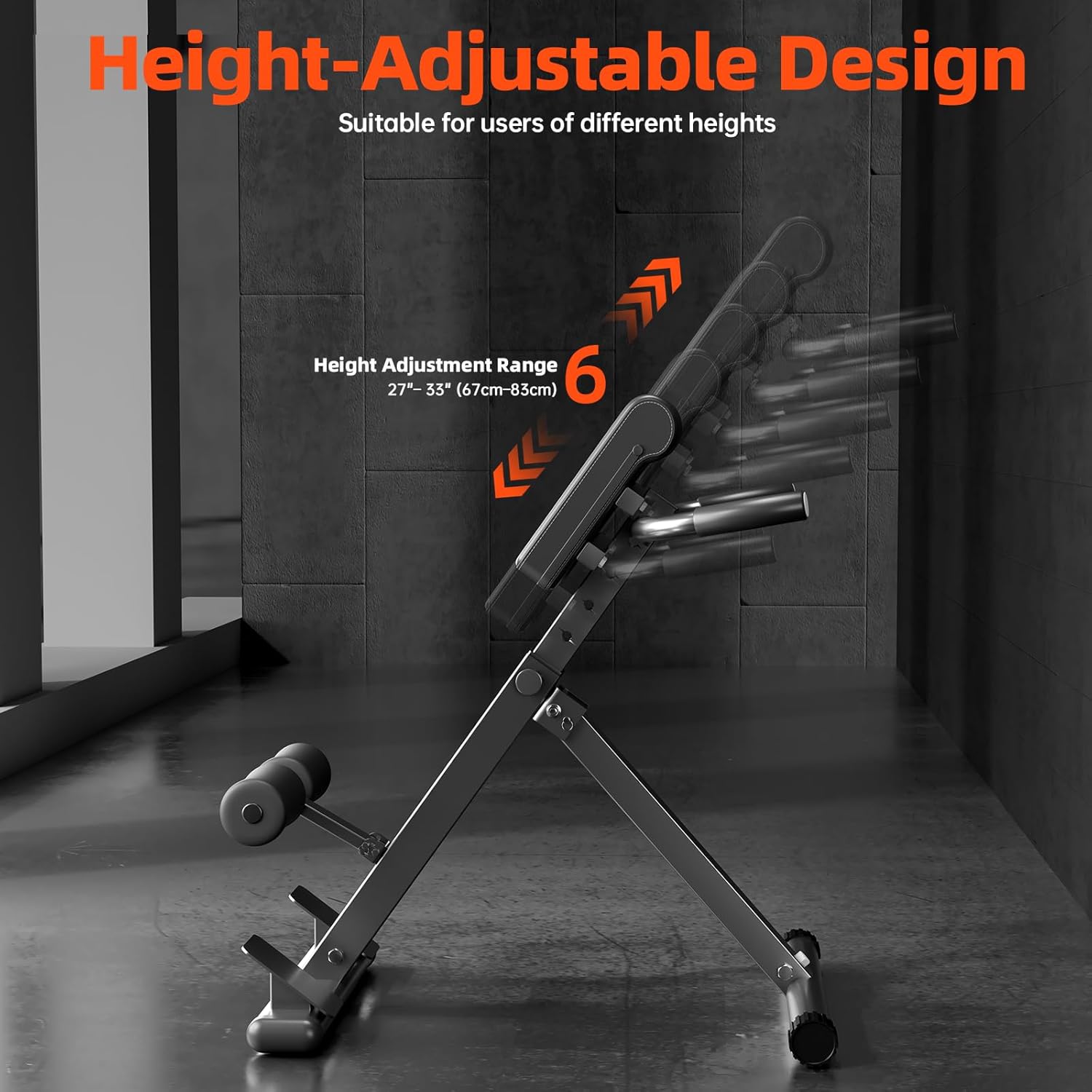 Roman Chair Hyperextension Bench – Adjustable Back Extension Machine for Glutes, Hamstrings & Lower Back – Foldable Multi-Purpose Workout Equipment for Home Gym