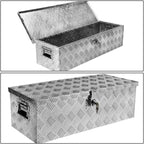 Auto Dynasty 30 Inch Truck Tool Box, Heavy Duty Aluminum Truck Bed Toolbox for Pickup RV Trailer, Underbody Truck Box Storage Organizer Chest with Side Handle and Lock, 30" x 13" x 10", Silver