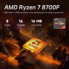 HP OMEN 16L Gaming Desktop  AMD Ryzen 7 8700F (Beats Intel i7-14700F)  NVIDIA RTX 5060  32GB DDR5 RAM  1TB SSD  W11P  Music Production Workstation  Bundle with Thunderobot KG3089R Gaming KB