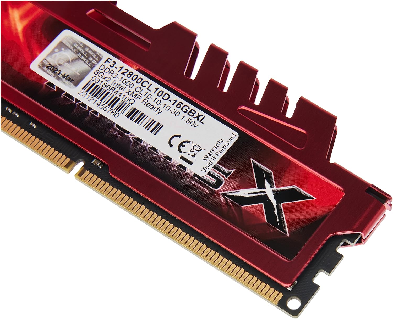 G.SKILL RipjawsX Series DDR3 RAM (XMP) 16GB (2x8GB) 1600MT/s CL10-10-10-30 1.50V Desktop Computer Memory U-DIMM (F3-12800CL10D-16GBXL)