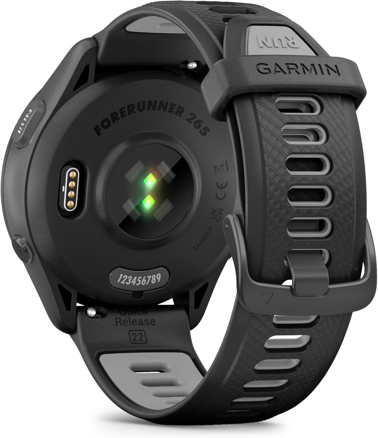 Garmin Forerunner 265 Running Smartwatch  Colorful AMOLED Display  Training Metrics and Recovery Insights  Black and Powder Gray