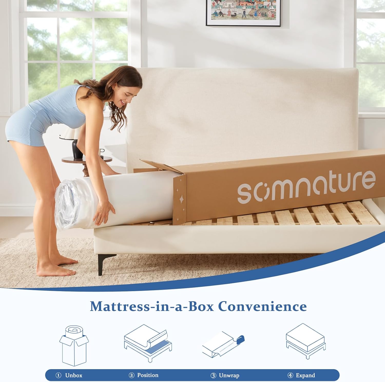 King Mattress in a Box, 14 Inch Cooling Gel Memory Foam Mattress for Pressure Relief & Deep Sleep, Medium Firm with Motion Isolation, CertiPUR-US Certified, Fiberglass Free