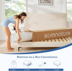 Queen Mattress in a Box, 12 Inch Cooling Gel Memory Foam Mattress for Pressure Relief & Deep Sleep, Medium Firm with Motion Isolation, CertiPUR-US Certified, Fiberglass Free