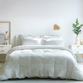 linens delight Highland Feather Summer Lightweight Airy White Down Comforter with 300 Thread Count Tencel Organic Cotton Shell Luxurious Soft Duvet Insert Manufactured in Canada (800 Loft, Full)