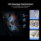 Osaki 4D Achilles l 360 Rotating Footrest l Full Body Massage Chair l Zero Gravity l 360 Kenading Calfrest l Lumbar Heating l Touchscreen Controller l Auto Body Scan l Bluetooth Speaker (Brown)