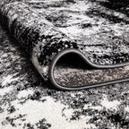 Keen Home Design Area Rugs - 9x12 Non-Shedding, Abstract Rugs for Kitchen, Living Room, Bedroom, Dining Room, Entryway - Size: 9'2" x 11'11", Abstract Black