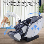 MassaMAX 4D Full Body Massage Chair with Zero Gravity, Extendable Footrest, SL Track, 15 Modes, AI Voice Control, Yoga Stretch, Foot Rollers, and Waist & Calves Heating Comfort with Cover (White)