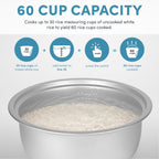 Aroma Housewares Commercial 60-Cup (Cooked) / 14Qt. Rice & Grain Cooker (ARC-1430E), White