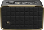 JBL Authentics 200 - Retro Style Smart Home Speaker with Built in Wi-Fi  Bluetooth and Voice Assistants  Alexa and Google Assistant  Multi-Room Playback  Automatic self tuning (Black/Gold)