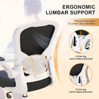 Synorla Office Chair, Ergonomic Desk Chairs 330LBS Capacity High Back Mesh Computer Chair with Flip-up Armrests, Comfy Work Chair with Adjustable Lumbar Support