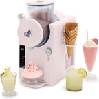 GreenPan Frost Ice Cream Maker & Slushie Machine, Soft Serve, Sorbet, Margaritas, Milkshakes, Frozen Yogurt, No Pre-Freezing, Ready in 15 Mins, 6 Modes, 7 Textures, Self-Cleaning, Family Size, Pink