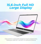 HP Latest 15.6" FHD Business Laptop  Intel Dual Core Processor Series  8GB RAM | 256GB PCIe SSD  Wi-Fi 6  Copilot AI  SD Card Reader  Win11 Pro with Office 365 for The Web  for Work&Study