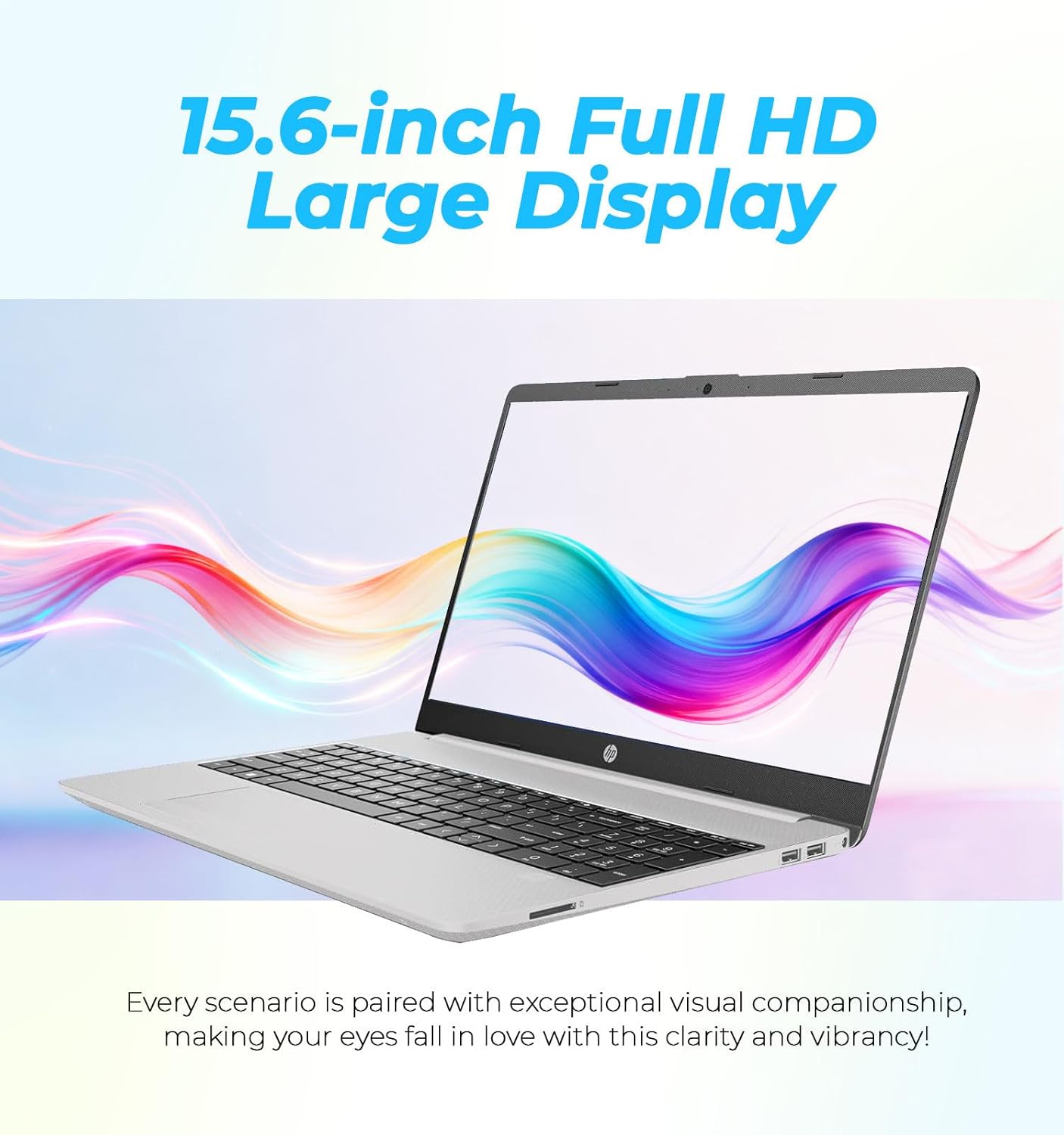 HP Latest 15.6" FHD Business Laptop  Intel Dual Core Processor Series  8GB RAM | 256GB PCIe SSD  Wi-Fi 6  Copilot AI  SD Card Reader  Win11 Pro with Office 365 for The Web  for Work&Study