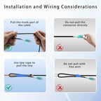 100M/328FT OM3/OM4 LC to LC Outdoor Armored Fiber Optic Patch Cable  Multimode Duplex 50/125μm  10Gb/40Gb/100Gb  Industrial TPU Jacket  Direct Burial  Uniboot  MMF  OD 5mm  Pulling Eye Kit Installed