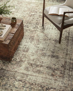 Loloi Magnolia Home by Joanna Gaines Sinclair Collection SIN-01 Pebble/Taupe 7'-6" x 9'-6", .25" Pile Height, Machine Washable, Area Rug