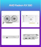 MOUGOL AMD Radeon RX 580 Gaming Graphics Card, 8GB GDDR5 256-Bit, Dual Fan Cooling, DP/HDMI/DVI Video Output, PCI Express X16 3.0, Computer GPU Support Windows 11/10/7 Desktop PC