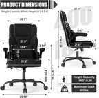 Big and Tall Office Chair with Adjustable Lumbar Support,Breathable Fabric High Back Desk Computer Chair with Adjustable Flip-up Armrests,Ergonomic Swivel PC Chair with Rocking Function