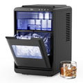 Northair Crescent ice Cube Machine 35Lbs/24H, 16Pcs in 12Mins  .Timer Portable Ice Maker for Home/Office/bar/Party(1, Black, 2.2L)