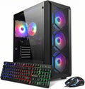 STGAubron Gaming PC Computer Desktop  Intel Core i7 8th Gen up to 4.1GHz  GeForce RTX 3050 6G  16G DDR4  1T SSD  WiFi 6  BT 5.2  RGB Fan x4  Windows 11 Home
