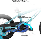 KEANO Cervine 14 16 20 Inch Kids Bike for Boys Girls Ages 3-10 Years, 14 16 Inch Toddler BMX Bikes with Training Wheels and Basket, 20 in Children Bicycles with Kickstand