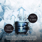 YUTGMasst Commercial Ice – 110LBS/24H Stainless Steel Free-Standing Ice Machine Maker Air Cooling Ice