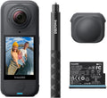 Insta360 X4 Air Starter Bundle - Lightweight 165g 8K 360 Camera  Invisible Selfie Stick  Replaceable Lenses  Shoot First & Frame Later  Built-in Wind Guard  FlowState Stabilization  AI-Powered App