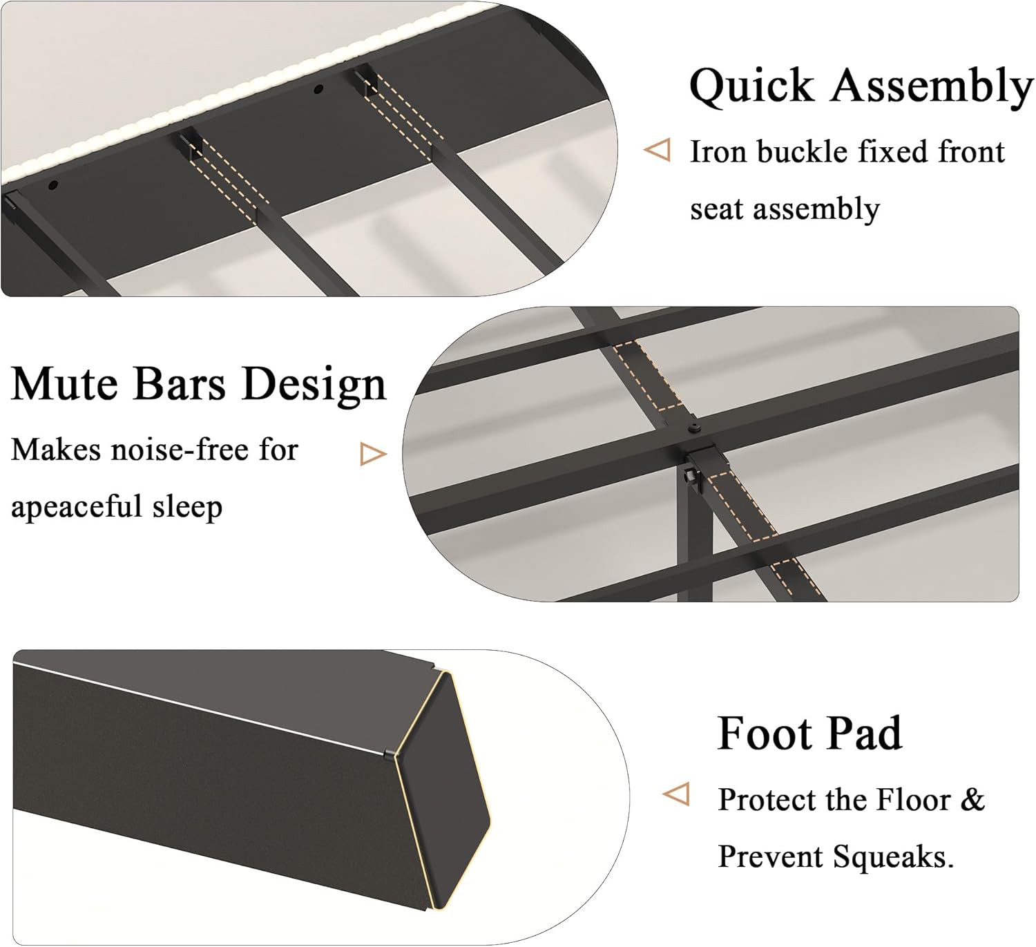 King Size Bed Frame,Upholstered Platform Bed Frame King Size with Vertical Channel Tufted Wingback Headboard/Charging Station/LED Light,Heavy Duty Metal Slats,No Box Spring Needed,Easy Assembly,Beige