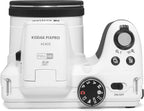 Kodak PIXPRO AZ405-WH 20MP Digital Camera 40X Optical Zoom 24mm Wide Angle Lens Optical Image Stabilization 1080P Full HD Video 3" LCD Vlogging Camera (White)  Full Frame